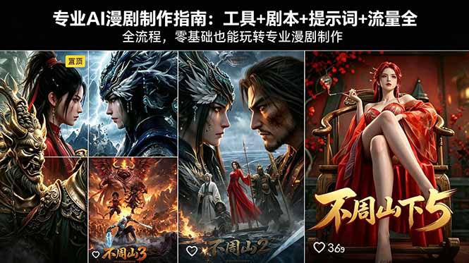 专业AI漫剧制作指南：工具+剧本+提示词+流量全流程，零基础也能玩转专业漫剧制作-冒泡网
