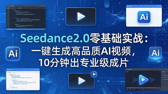 Seedance2.0零基础实战：一键生成高品质AI视频，10分钟出专业级成片-冒泡网