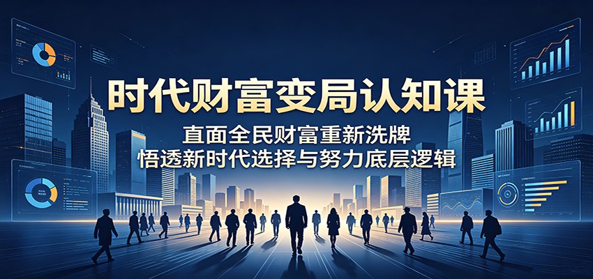 时代财富变局认知课：直面全民财富重新洗牌，悟透新时代选择与努力底层逻辑-冒泡网