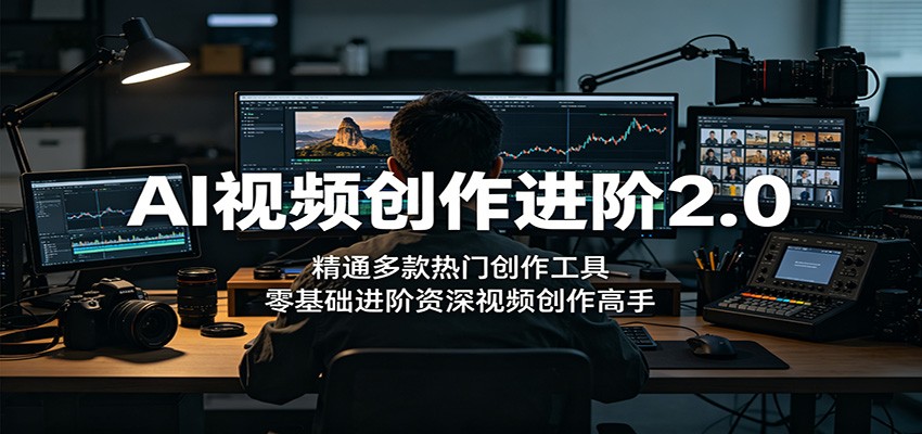 AI视频创作进阶2.0：精通多款热门创作工具，零基础进阶资深视频创作高手-冒泡网