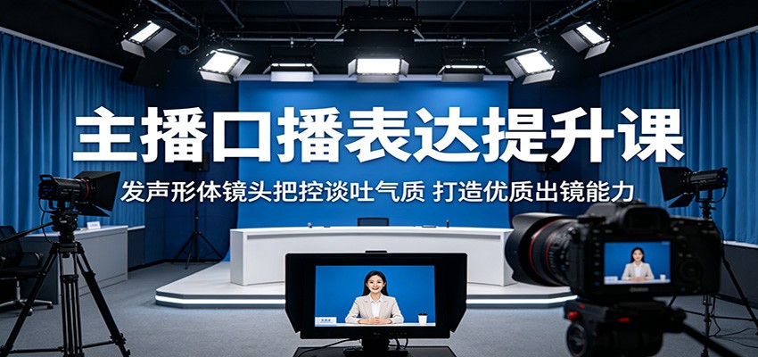 主播口播表达提升课：发声形体镜头把控谈吐气质，打造优质出镜能力-冒泡网