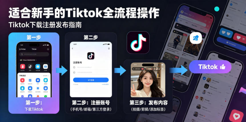 Tiktok下载注册发布，适合新手的Tiktok全流程操作-冒泡网