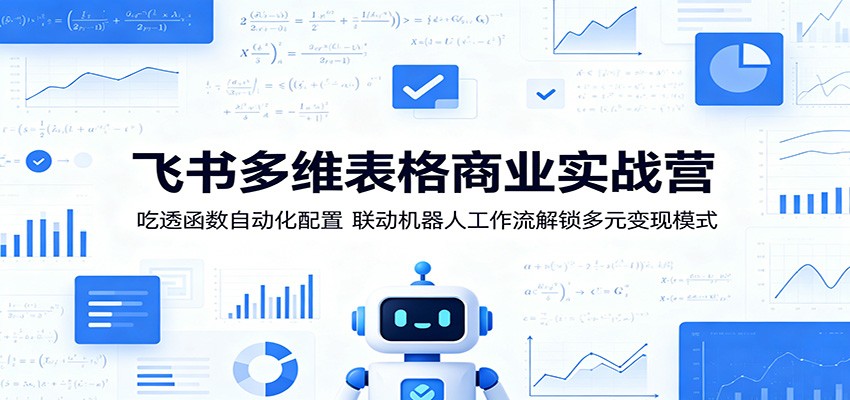 飞书多维表格商业实战营：吃透函数自动化配置，联动机器人工作流解锁多元变现模式-冒泡网