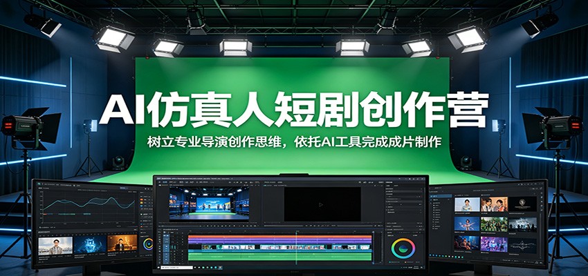 AI仿真人短剧创作营：树立专业导演创作思维，依托AI工具完成成片制作-冒泡网