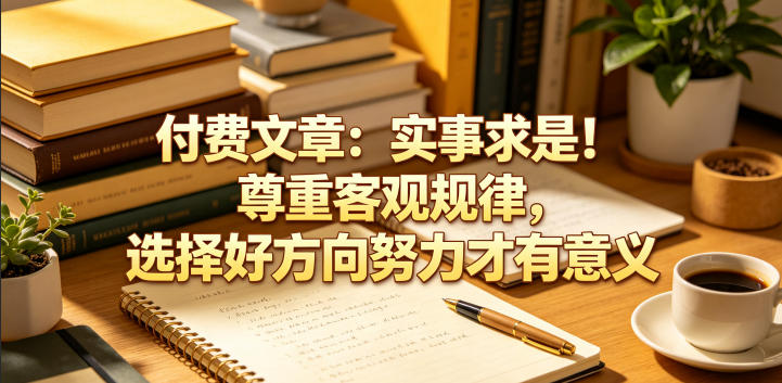 付费文章：实事求是！尊重客观规律，选择好方向努力才有意义-冒泡网