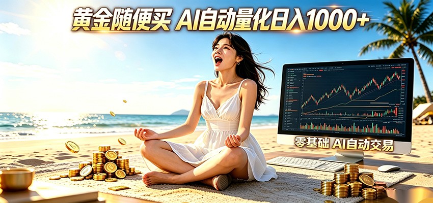黄金随便买？AI自动外汇量化交易 在家当皇帝 日入1000+-冒泡网