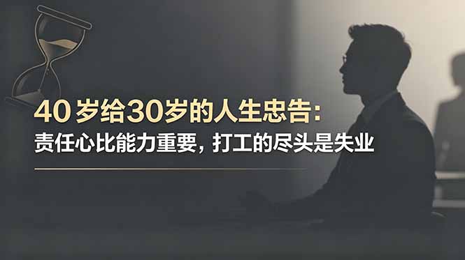 付费文章：40岁给30岁的人生忠告：责任心比能力重要，打工的尽头是失业-冒泡网