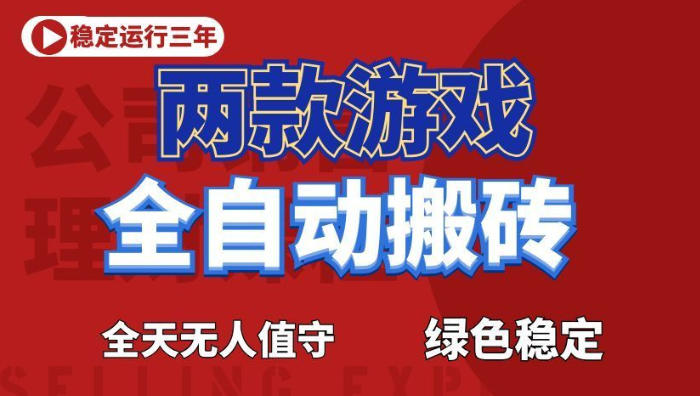 海外游戏全自动搬砖，日入1k+，全天无人值守，绿色稳定！【揭秘】-冒泡网