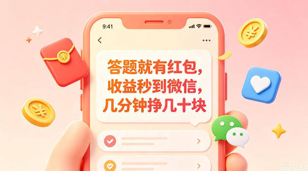 答题就有红包，收益秒到微信，几分钟挣几十块，学生党上班族宝妈都可以玩【揭秘】-冒泡网
