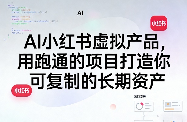 AI小红书虚拟产品，用跑通的项目打造你可复制的长期资产(更新)-冒泡网