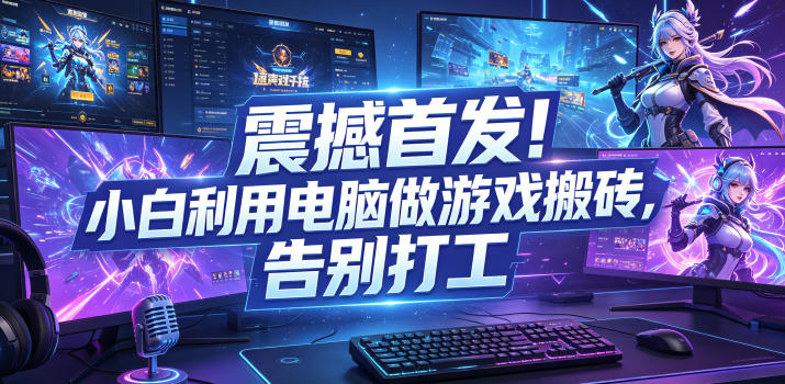 震撼首发！小白利用电脑做游戏搬砖，告别打工【揭秘】-冒泡网