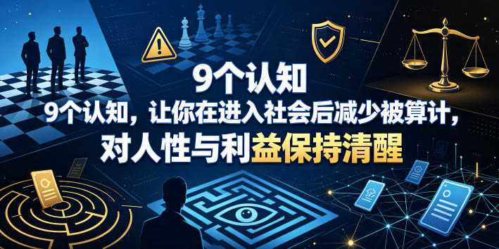 付费文章：9个认知，让你在进入社会后减少被算计，对人性与利益保持清醒-冒泡网