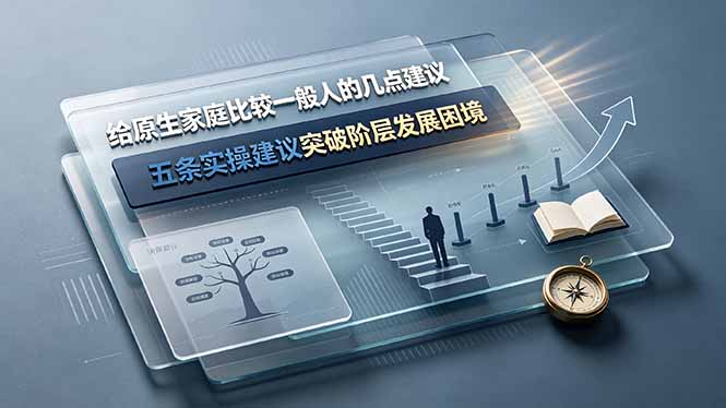 付费文章：给原生家庭比较一般人的几点建议，五条实操建议突破阶层发展困境-冒泡网