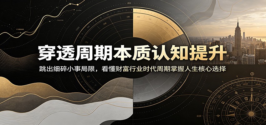 穿透周期本质认知提升：跳出细碎小事局限，看懂财富行业时代周期掌握人生核心选择-冒泡网