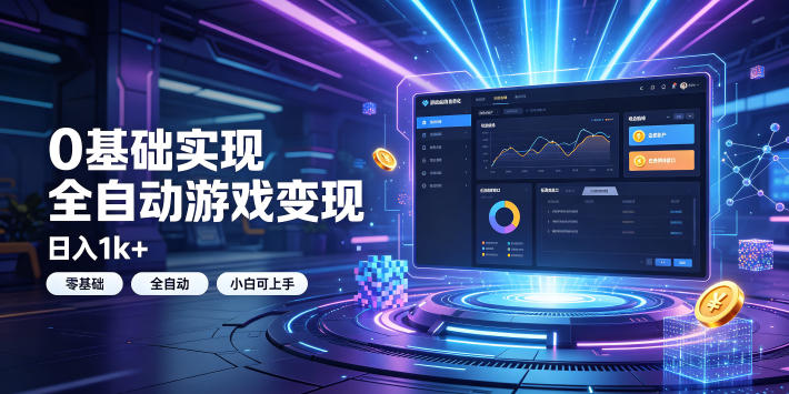 0基础实现全自动游戏变现，日入1k+，小白直接上手搞钱！【揭秘】-冒泡网