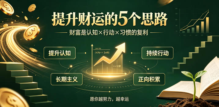 付费文章：提升财运的5个思路——财富是认知x行动x习惯的复利，愿你越努力，越幸运-冒泡网