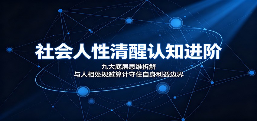 社会人性清醒认知进阶：九大底层思维拆解，与人相处规避算计守住自身利益边界-冒泡网