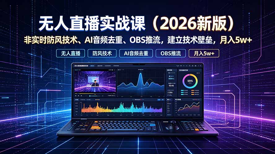 无人直播实战课(更新7月-冒泡网