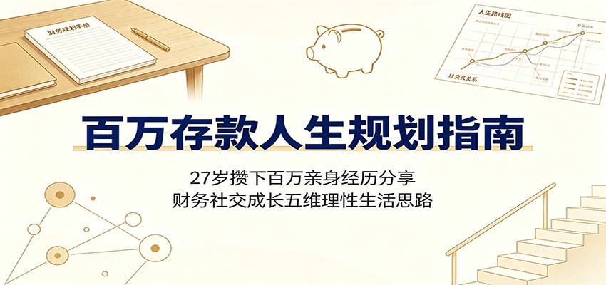 百万存款人生规划指南：27岁攒下百万亲身经历分享，财务社交成长五维理性生活思路-冒泡网