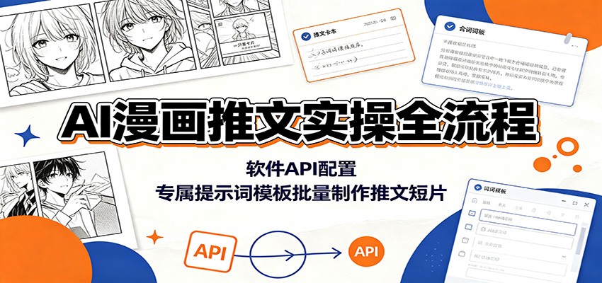 AI漫画推文实操全流程：软件API配置，专属提示词模板批量制作推文短片-冒泡网