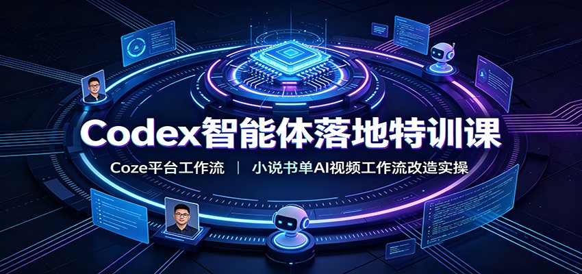 Codex智能体落地特训课：Coze平台工作流，小说书单AI视频工作流改造实操-冒泡网