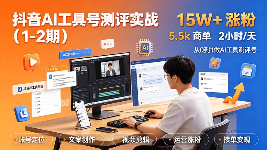 抖音AI工具号测评实战(1-2期-冒泡网