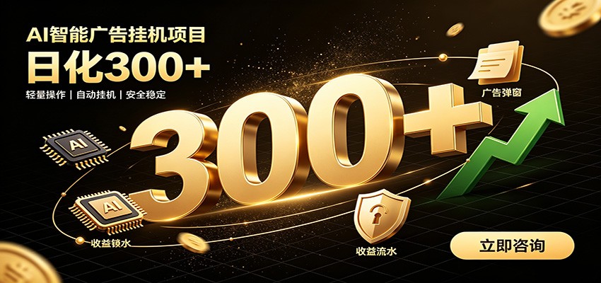 捡钱方法教学，AI广告全新玩法，月入过万无压力，适合各类人群兼职创业-冒泡网