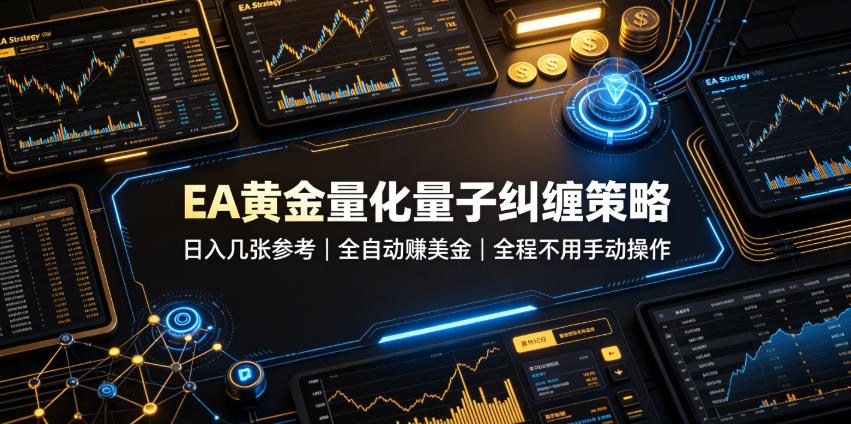 EA黄金量化量子纠缠策略，日入几张，全自动賺美金，全程不用手动操作！【揭秘】-冒泡网
