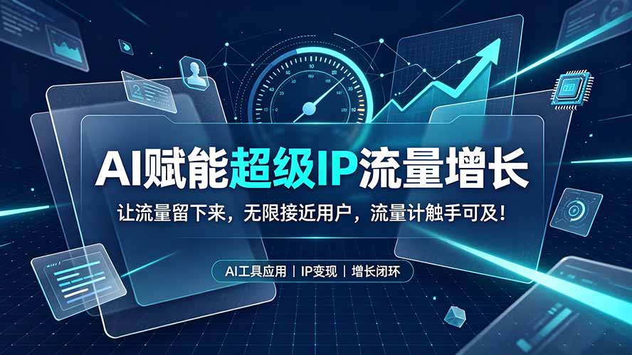 AI赋能超级IP流量增长：让流量留下来，无限接近用户，流量计触手可及！-冒泡网