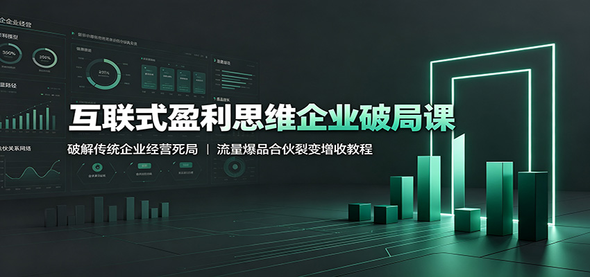 互联式盈利思维企业破局课：破解传统企业经营死局，流量爆品合伙裂变增收教程-冒泡网