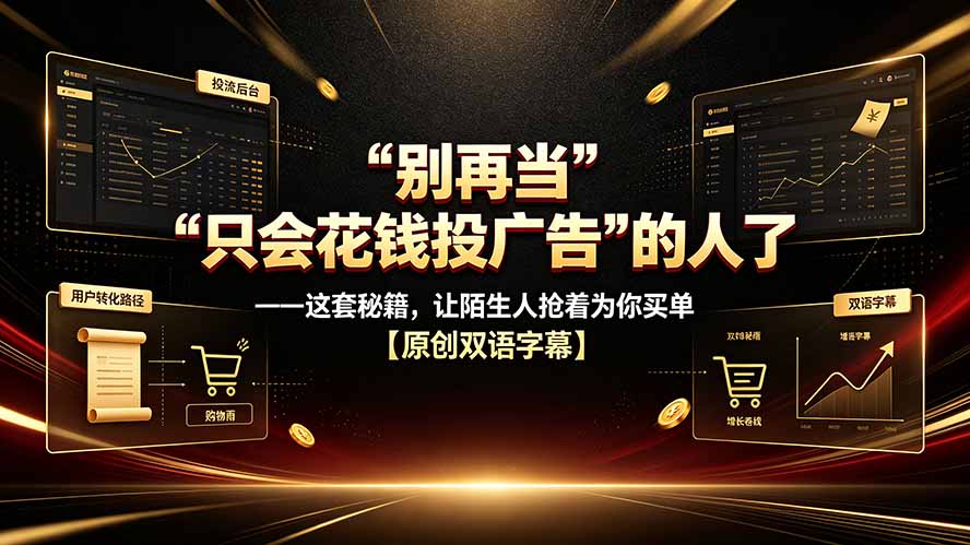 别再当“只会花钱投广告”的人了——这套秘籍，让陌生人抢着为你买单【原创双语字幕】-冒泡网