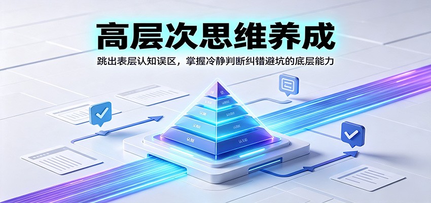 高层次思维养成：跳出表层认知误区，掌握冷静判断纠错避坑的底层能力-冒泡网