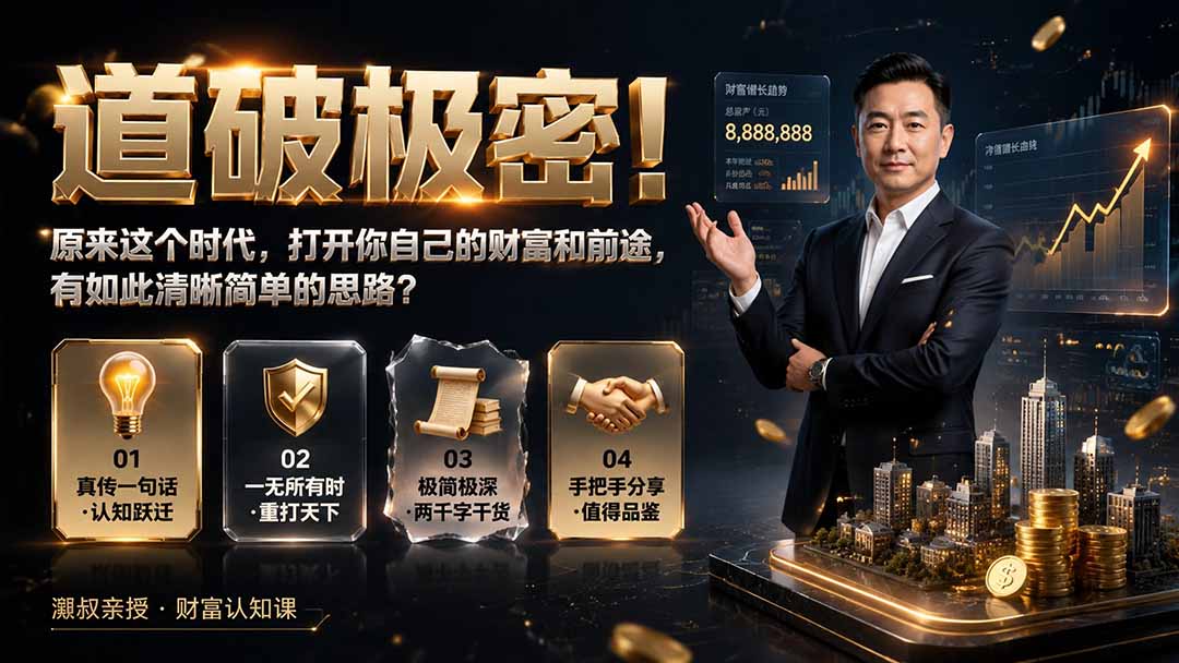 付费文章：道破极密！原来这个时代，打开你自己的财富和前途，有如此清晰简单的思路？-冒泡网