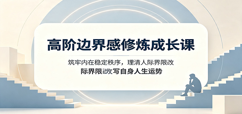 高阶边界感修炼成长课：筑牢内在稳定秩序，理清人际界限改写自身人生运势-冒泡网