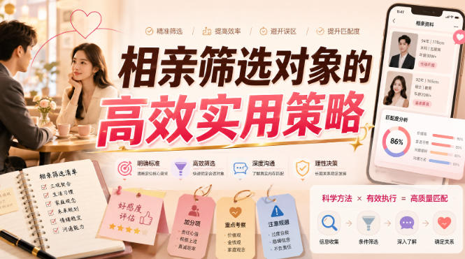 付费文章：相亲筛选对象的高效实用策略-冒泡网