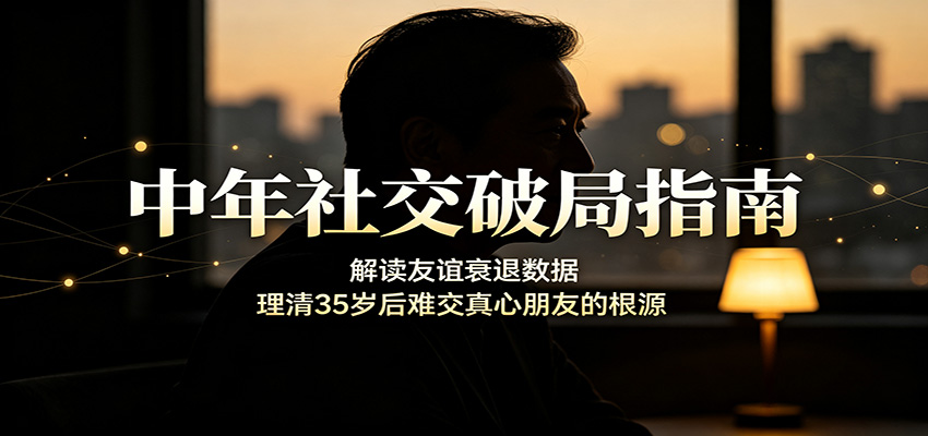 中年社交破局指南：解读友谊衰退数据，理清35岁后难交真心朋友的根源-冒泡网