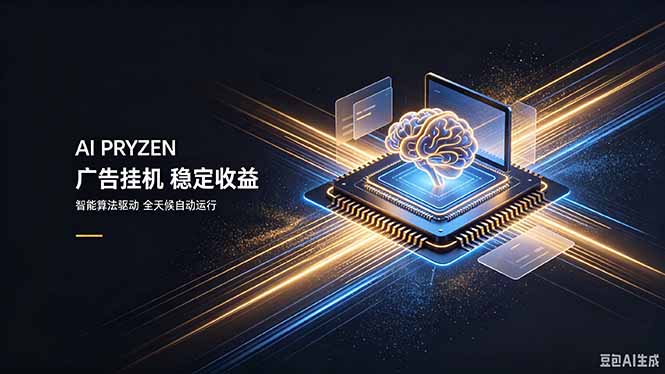 AI Pryzen 广告挂机｜24小时自动跑，日入300-500，新手零门槛-冒泡网