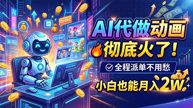 AI代做动画，彻底火了！全程派单不用愁，小白也能月入2W-冒泡网