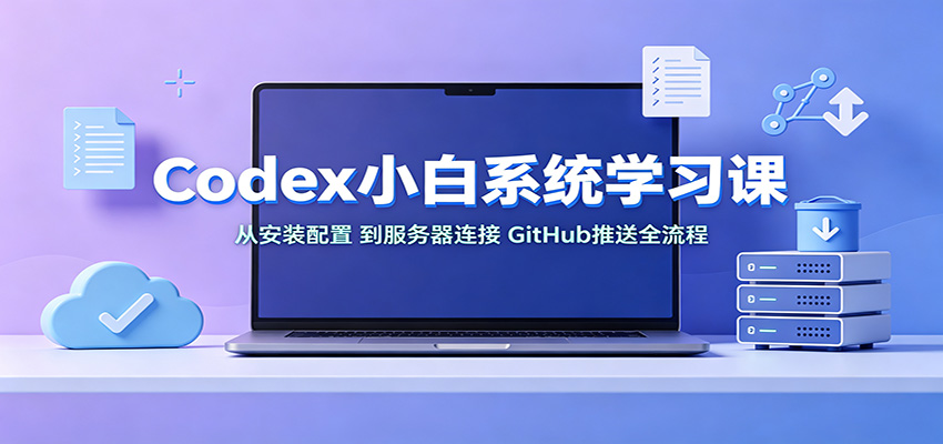Codex小白系统学习课：小从安装配置，到服务器连接、GitHub推送全流程-冒泡网