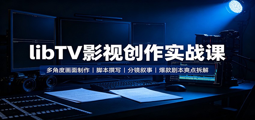 libTV影视创作实战课：多角度画面制作，脚本撰写，分镜叙事，爆款剧本爽点拆解-冒泡网