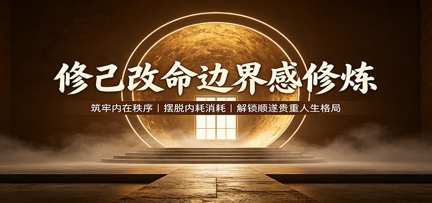 修己改命边界感修炼：筑牢内在秩序，摆脱内耗消耗，解锁顺遂贵重人生格局-冒泡网
