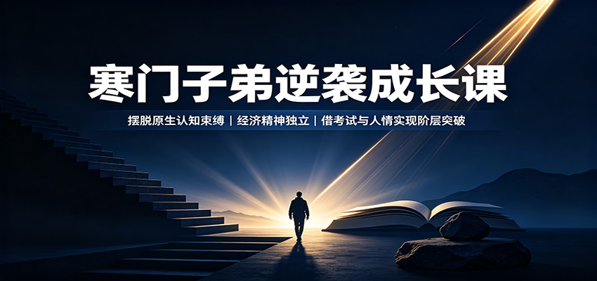 寒门子弟逆袭成长课：摆脱原生认知束缚，经济精神独立，借考试与人情实现阶层突破-冒泡网