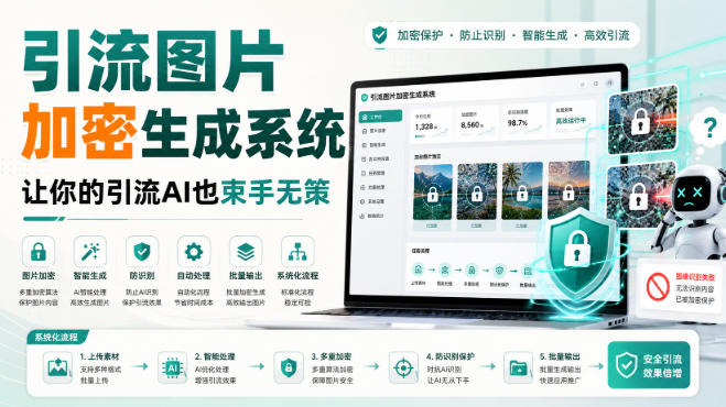 引流图片加密生成系统，让你的引流AI也束手无策-冒泡网