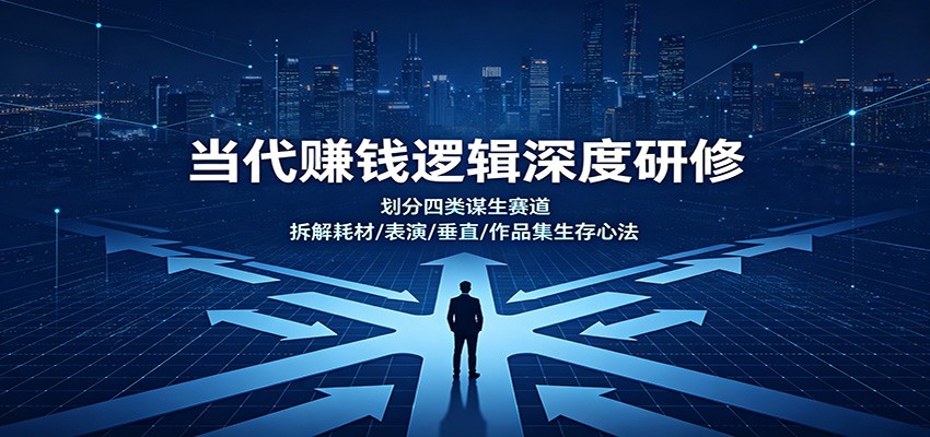 当代赚钱逻辑深度研修：划分四类谋生赛道，拆解耗材/表演/垂直/作品集生存心法-冒泡网