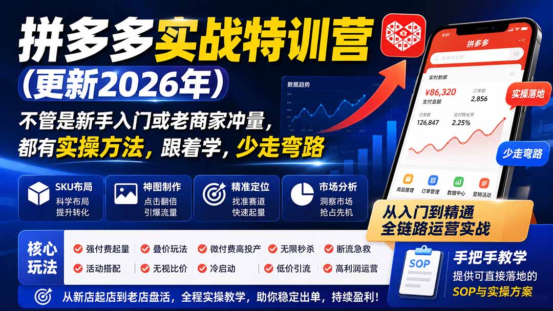 拼多多实战特训营(更新26年0821-冒泡网