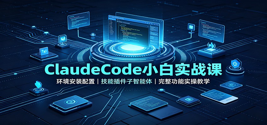 ClaudeCode小白实战课：环境安装配置，技能插件子智能体，完整功能实操教学-冒泡网
