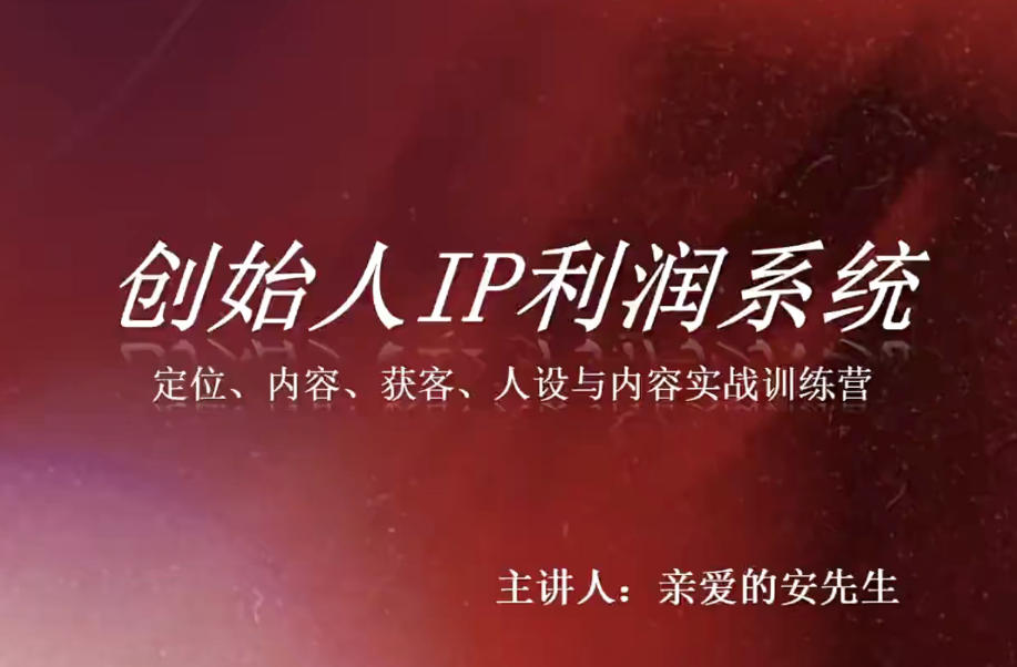 创始人IP利润系统8月训练营，定位、内容、获客、人设与内容实战训练营-冒泡网