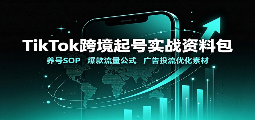 TikTok跨境起号实战资料包：养号SOP，爆款流量公式，广告投流优化素材-冒泡网