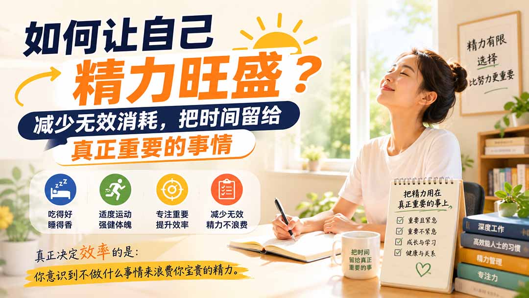 付费文章：如何让自己精力旺盛？减少无效消耗，把时间留给真正重要的事情-冒泡网