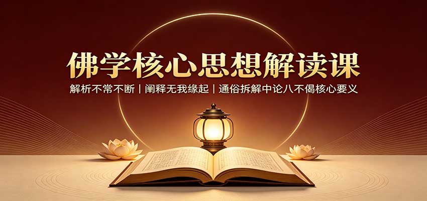 佛学核心思想解读课：解析不常不断，阐释无我缘起，通俗拆解中论八不偈核心要义-冒泡网